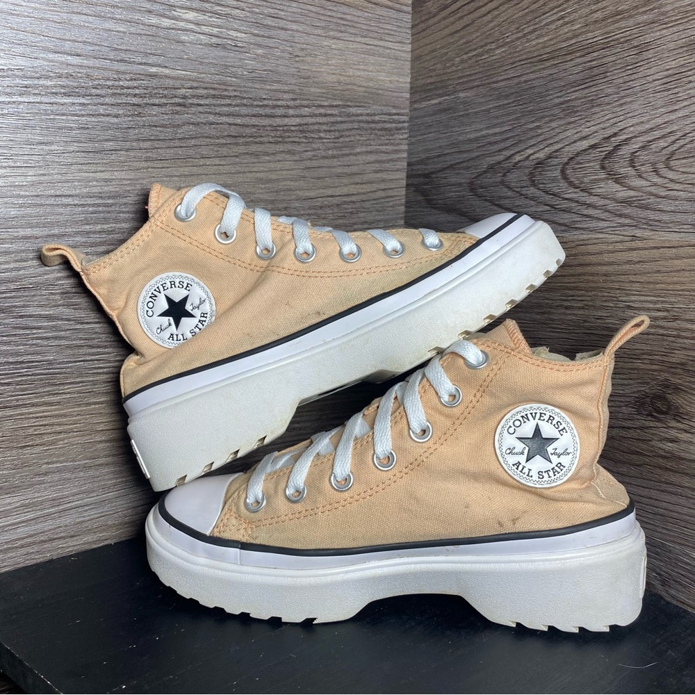 Converse ctas hi lift peach zipper platform